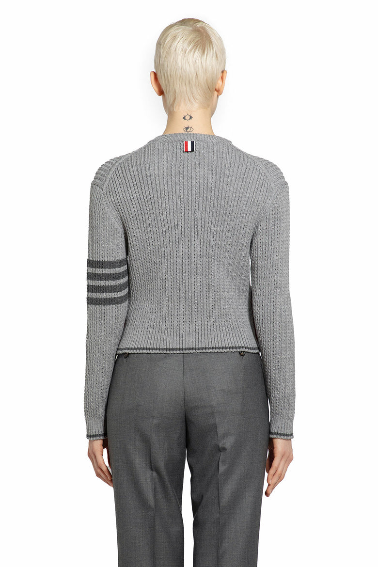 THOM BROWNE WOMAN GREY KNITWEAR