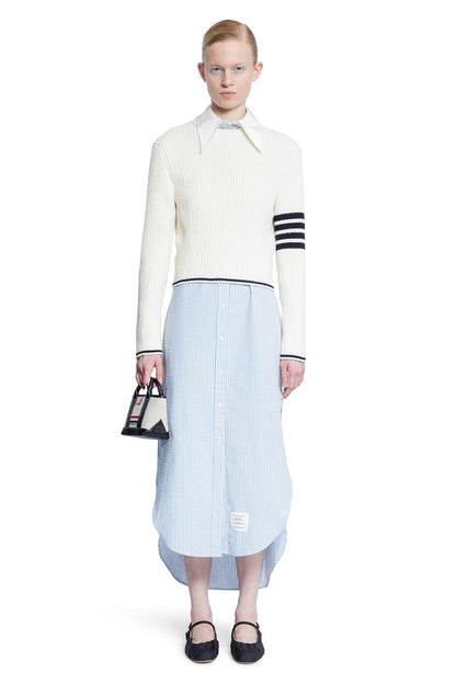 THOM BROWNE WOMAN WHITE KNITWEAR