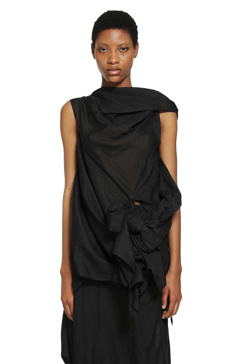 
              YOHJI YAMAMOTO Twisted Detail Blouse woman
            