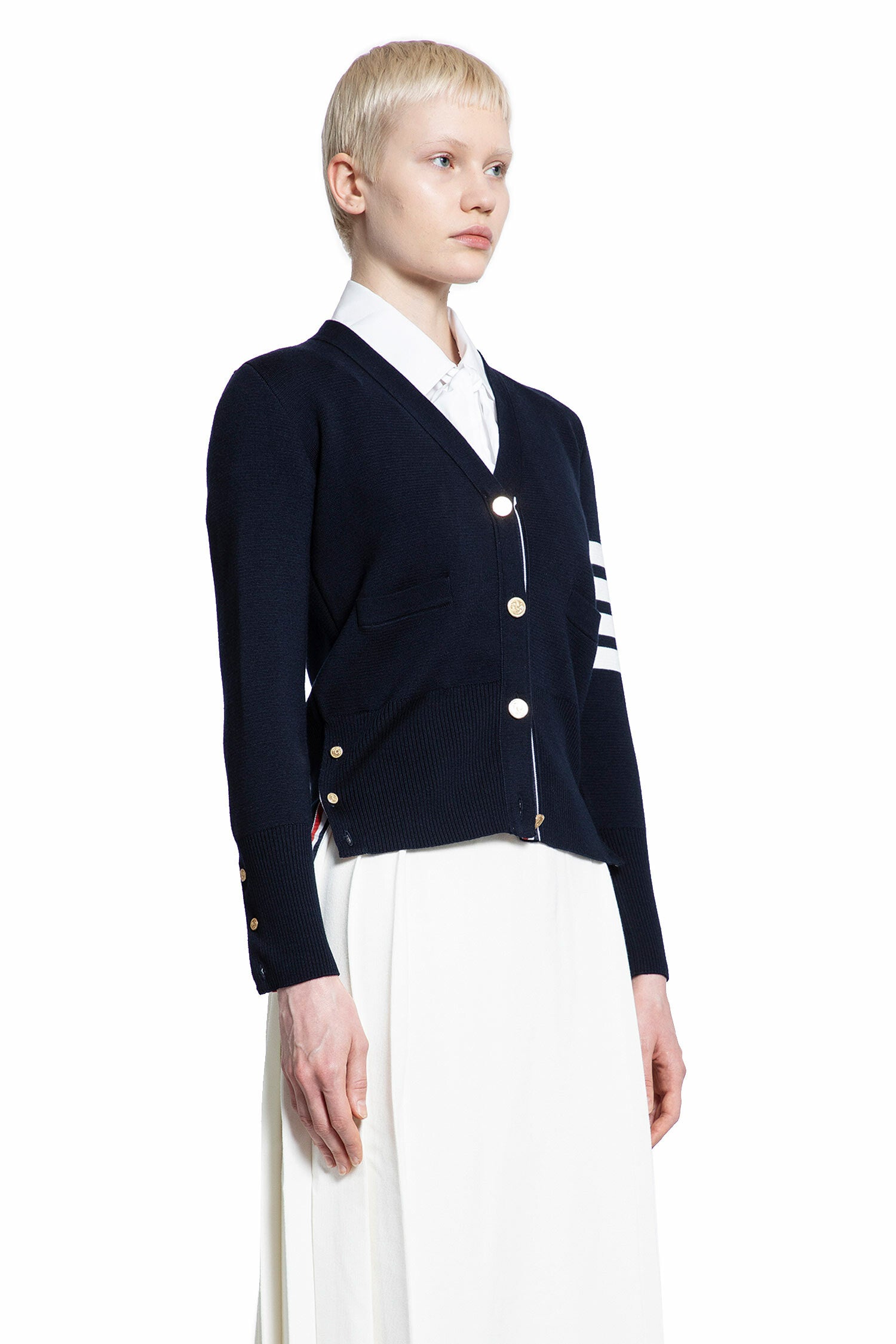 THOM BROWNE WOMAN BLUE KNITWEAR