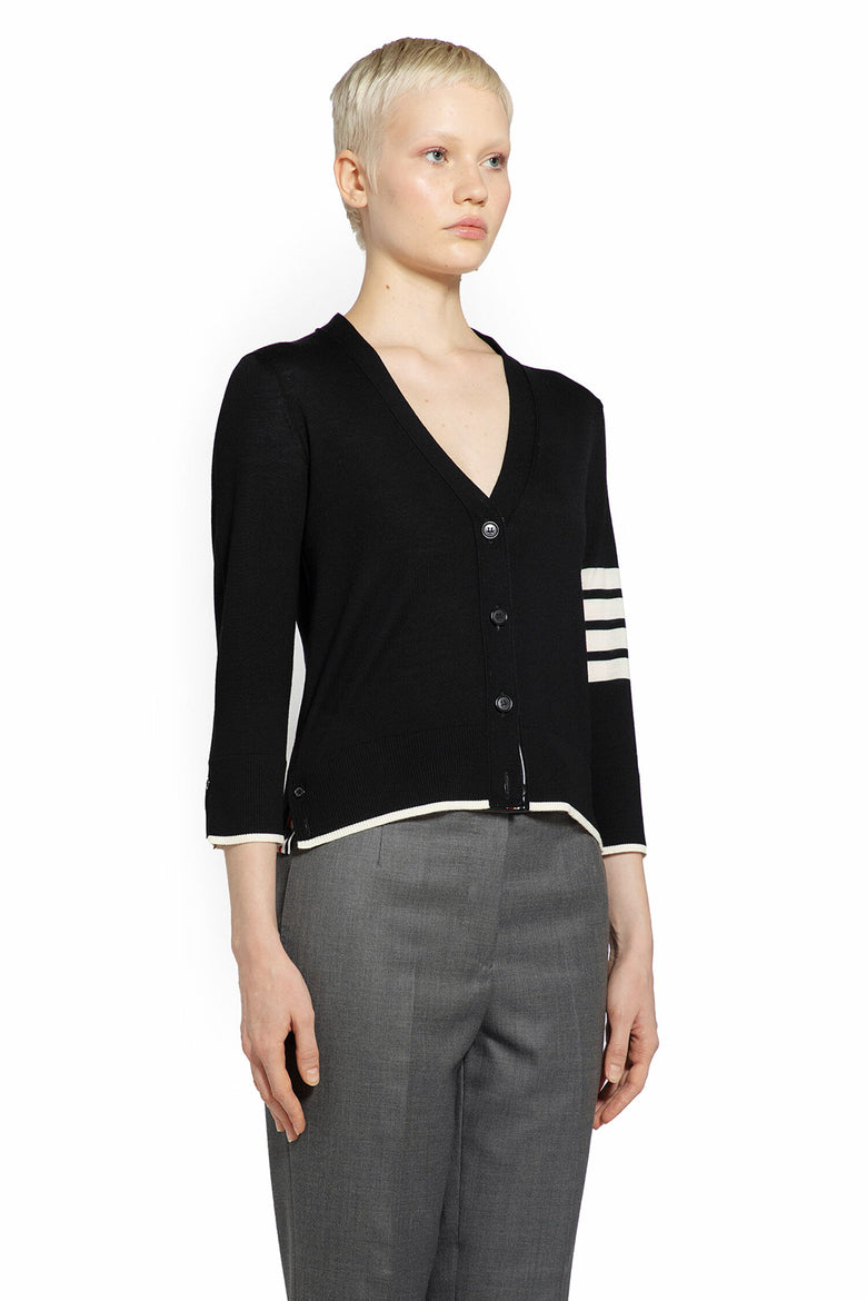 THOM BROWNE WOMAN BLACK&WHITE KNITWEAR