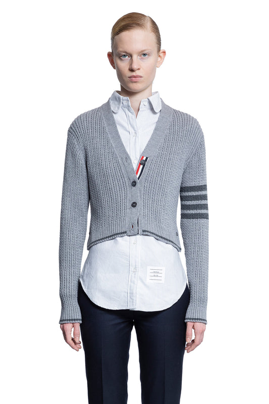 THOM BROWNE WOMAN GREY KNITWEAR