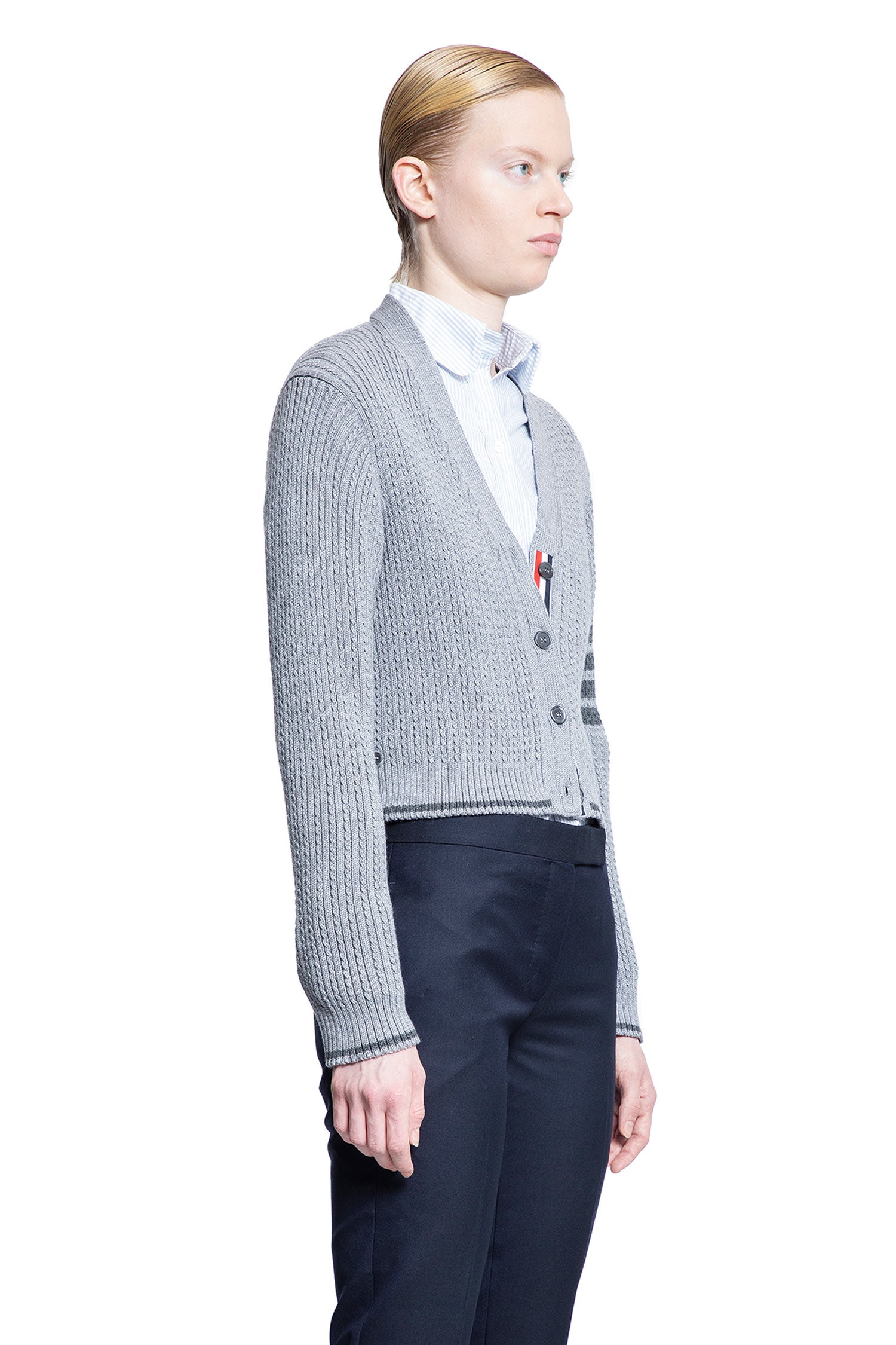 THOM BROWNE WOMAN GREY KNITWEAR