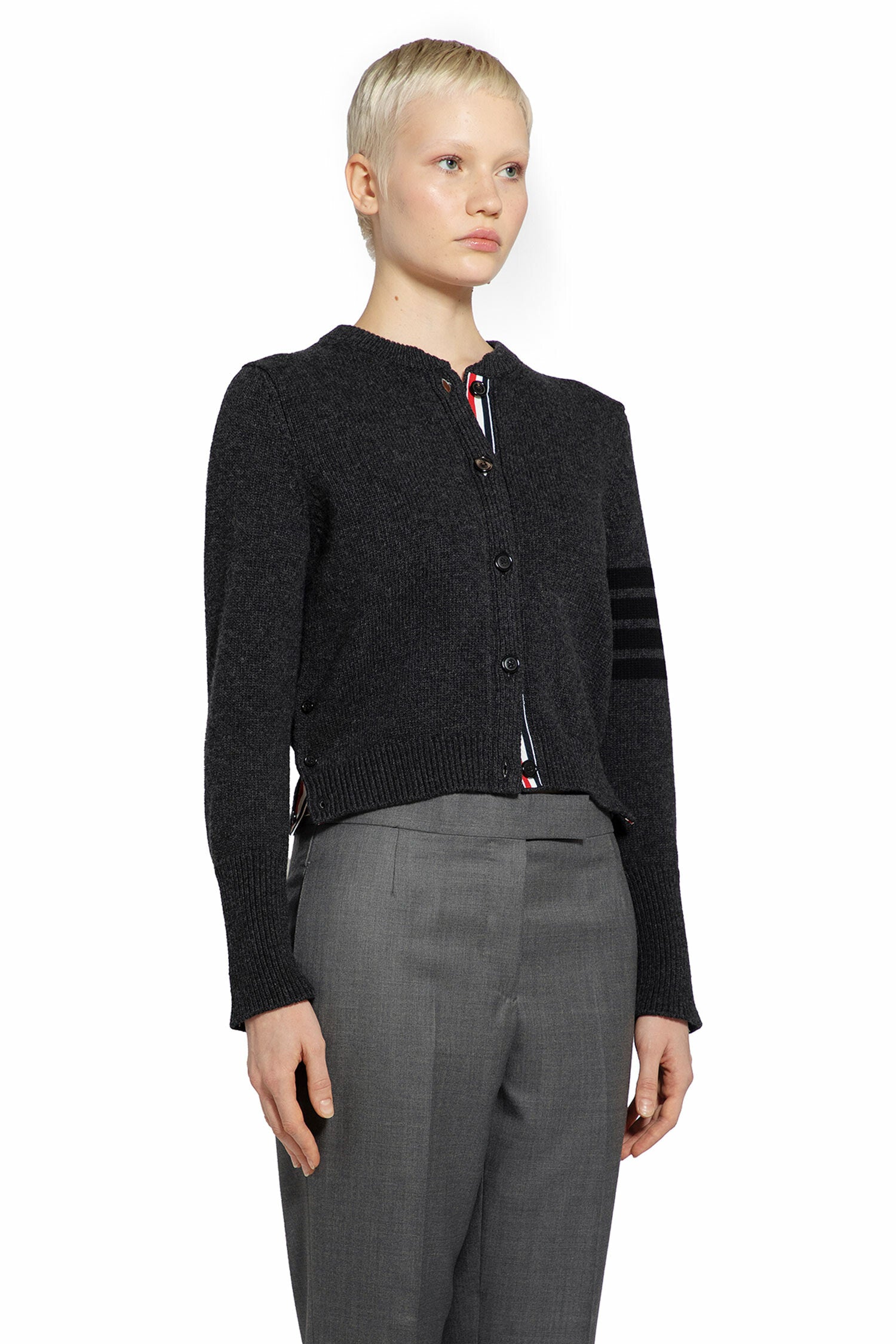 THOM BROWNE WOMAN GREY KNITWEAR