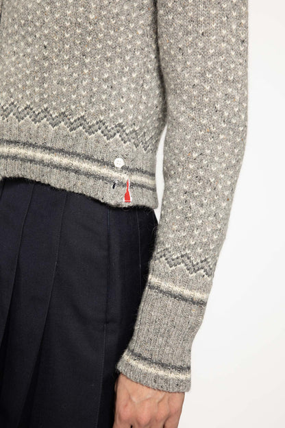 Fairisle Jersey Float Cardigan in Donegal