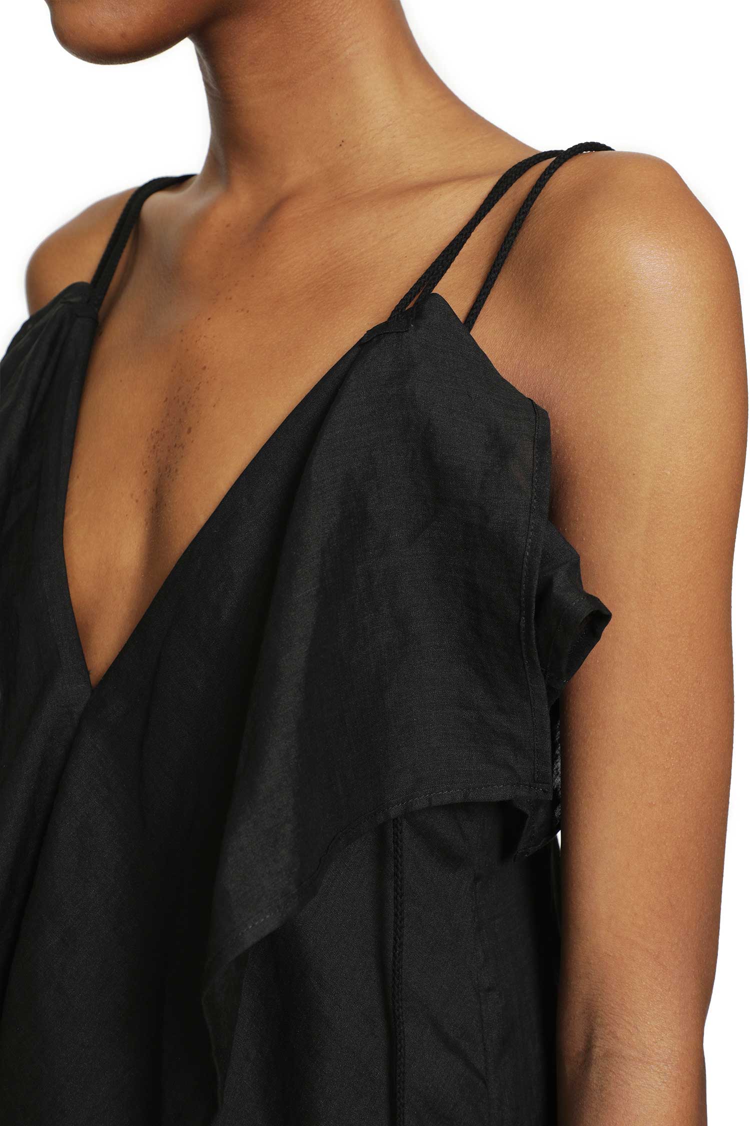 Ra Lawn Shoulder S Draped Dress