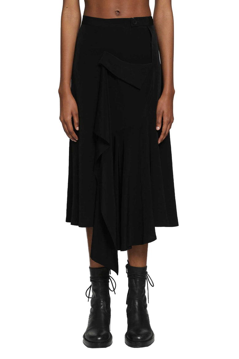 
              YOHJI YAMAMOTO Flare Wrap Skirt woman
            
