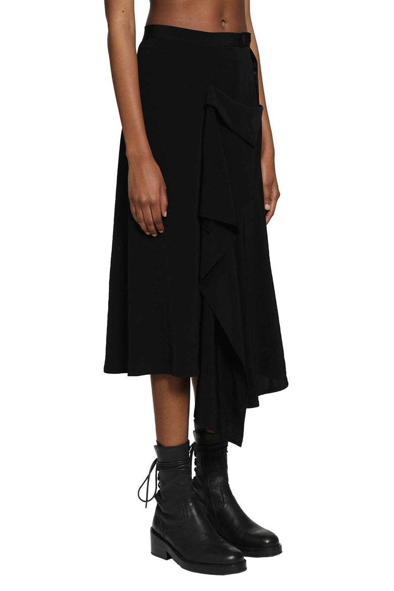 
              YOHJI YAMAMOTO Flare Wrap Skirt woman
            