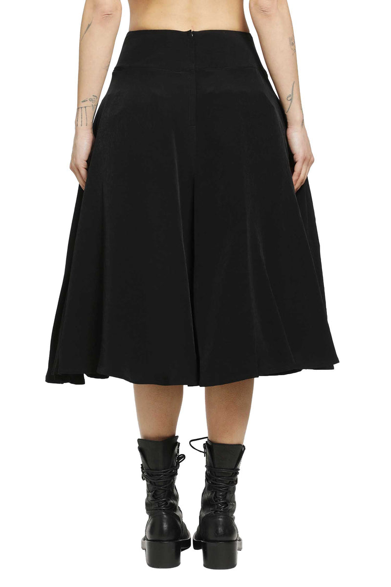 YOHJI YAMAMOTO Crepe de Chine Gather Petticoat Skirt woman