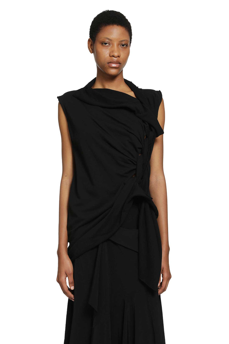 YOHJI YAMAMOTO Braided Sleeveless T woman