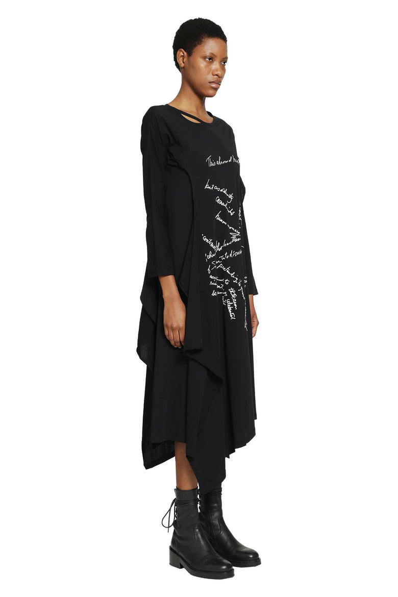 
              YOHJI YAMAMOTO Handwriting Print Dress woman
            