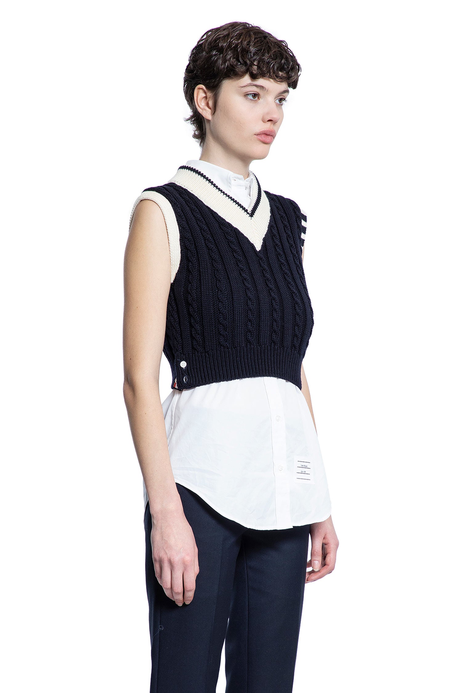 THOM BROWNE WOMAN BLUE KNITWEAR