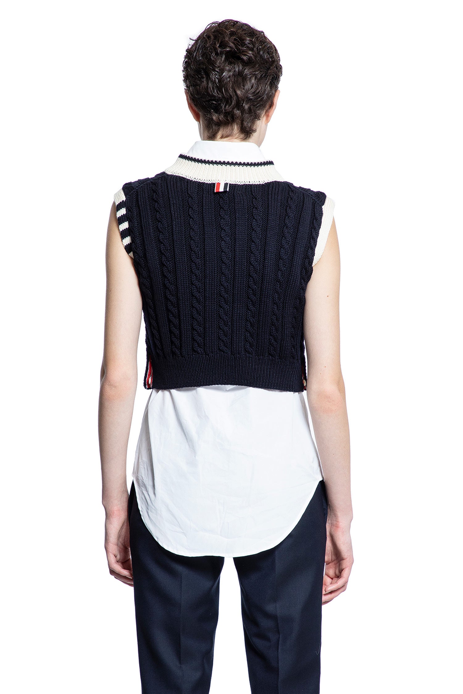 THOM BROWNE WOMAN BLUE KNITWEAR