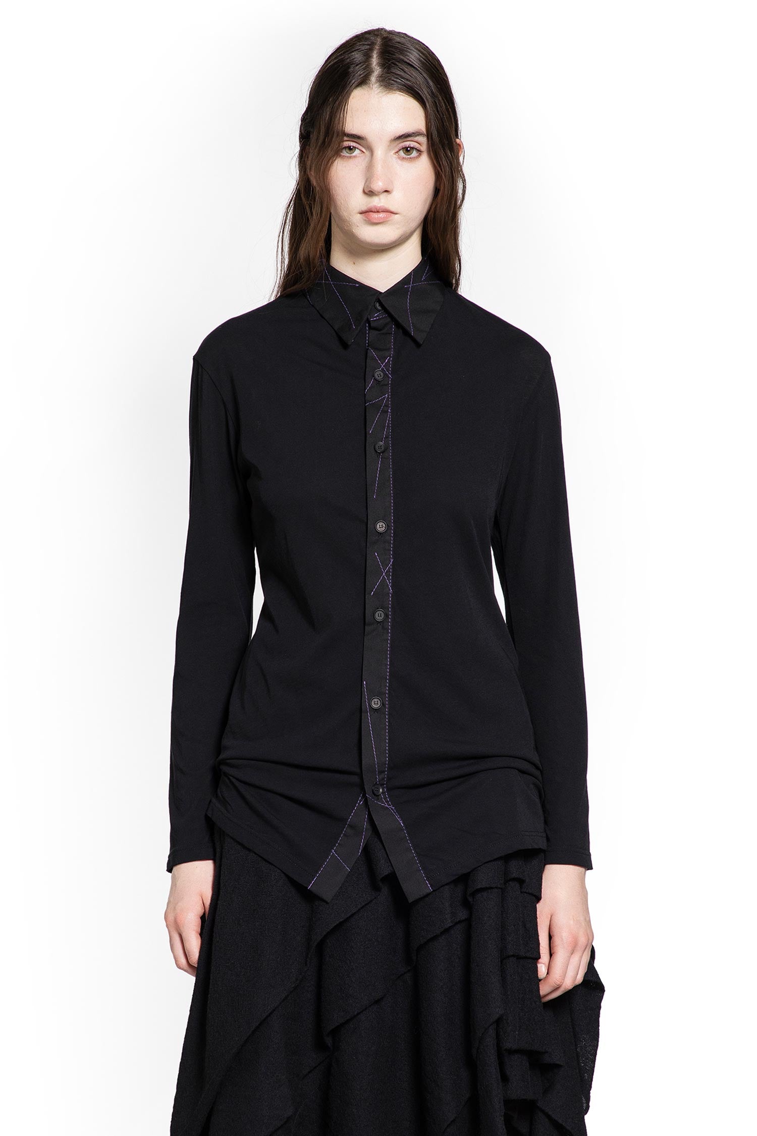 Color Stitched Blouse A