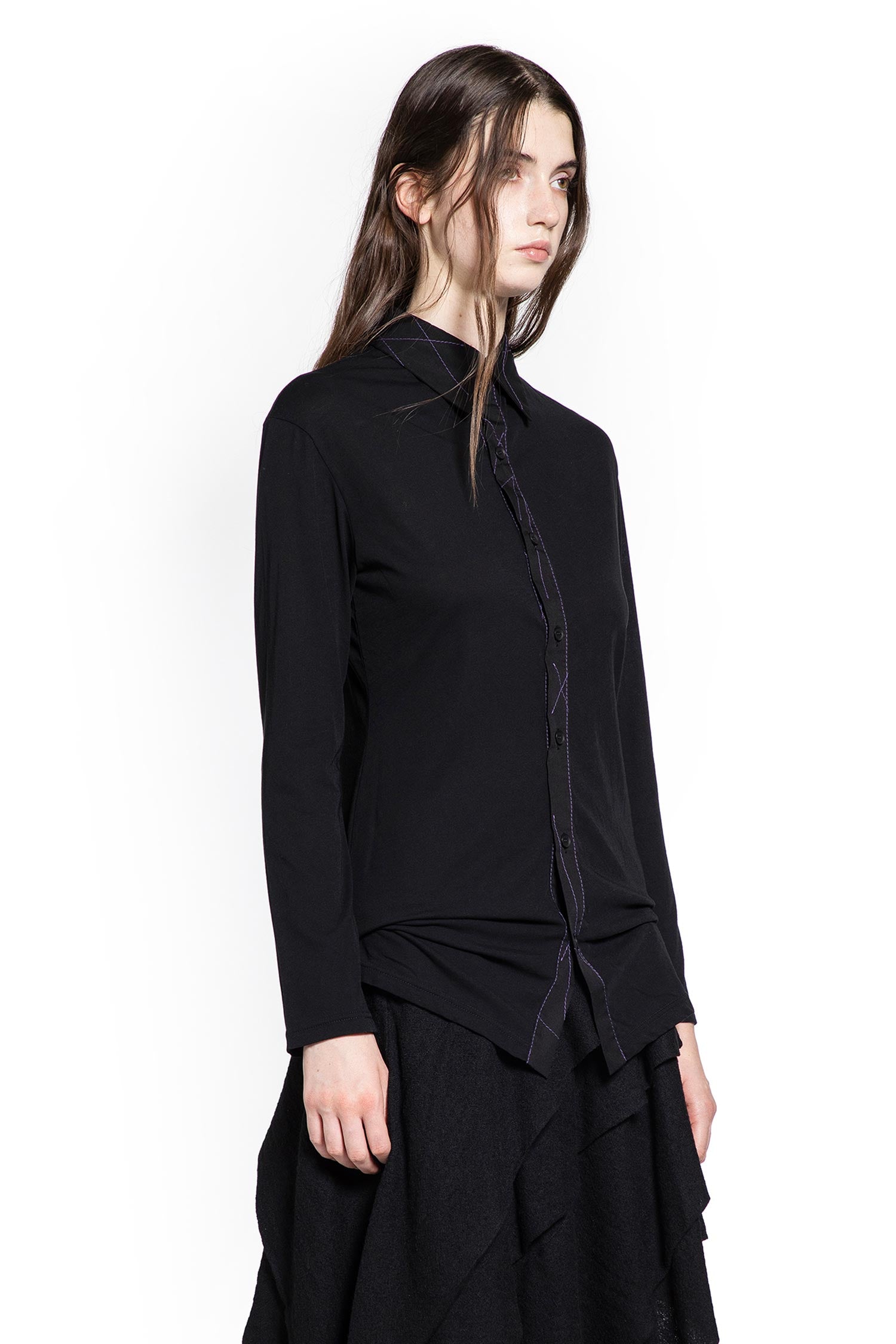 Color Stitched Blouse A