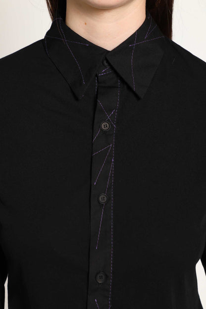 Color Stitched Blouse A