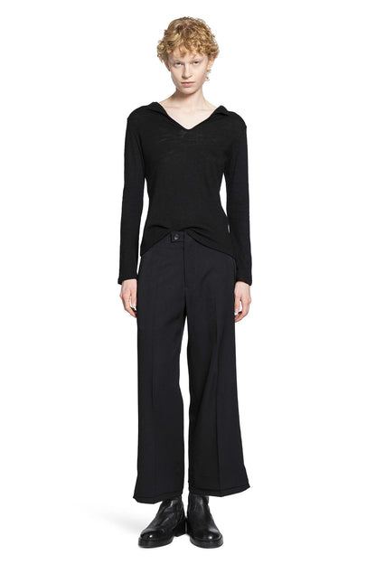 YOHJI YAMAMOTO WOMAN BLACK T-SHIRTS & TANK TOPS