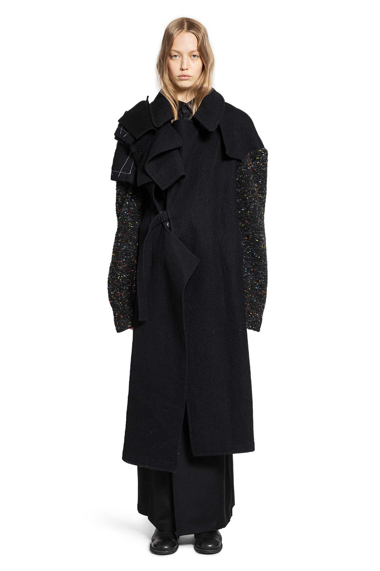 R Double Layered Belted Coat