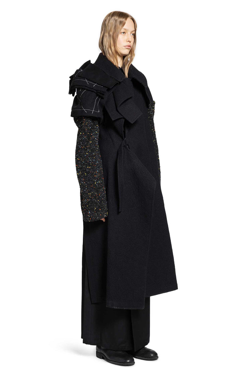 R Double Layered Belted Coat