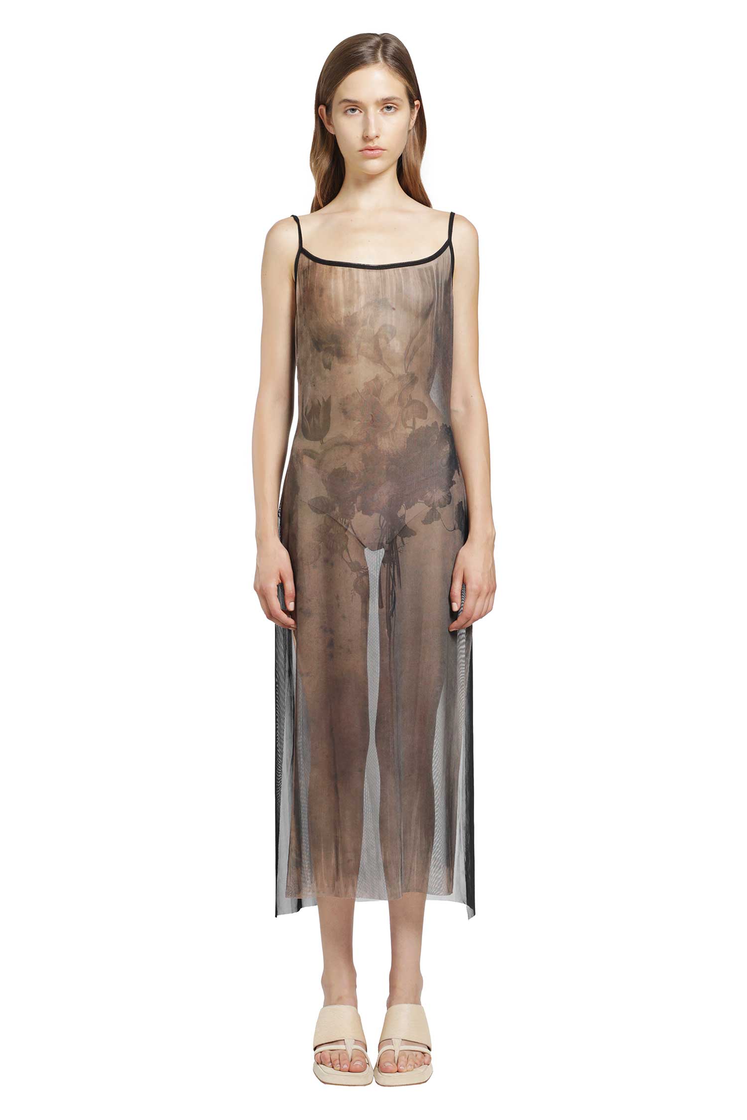 Sheer Slip Midi Dress