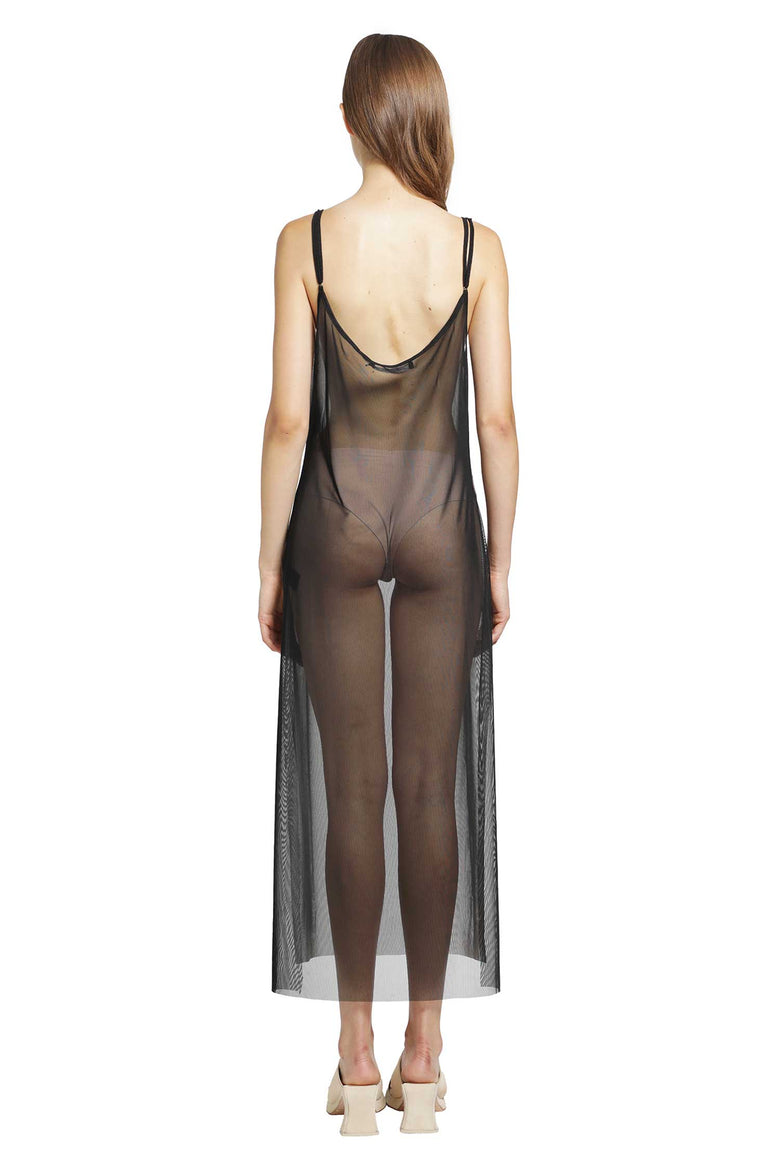 IA LONDON Sheer Slip Midi Dress woman