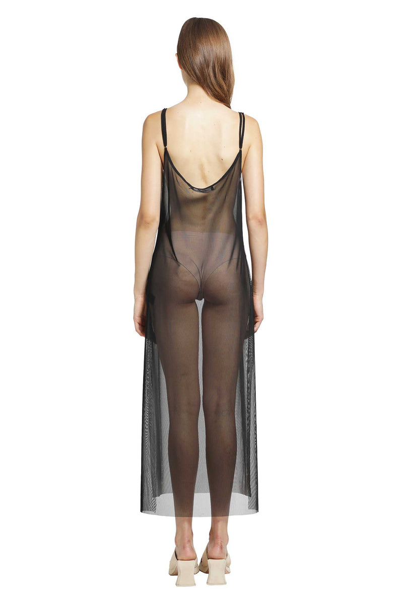 IA LONDON Sheer Slip Midi Dress woman