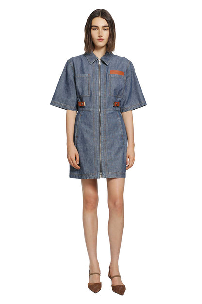 Chambray Denim Shirt Dress