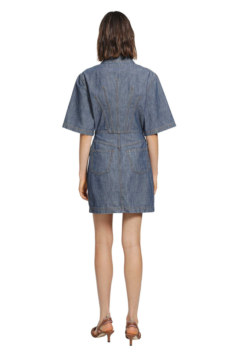 FENDI Chambray Denim Shirt Dress woman