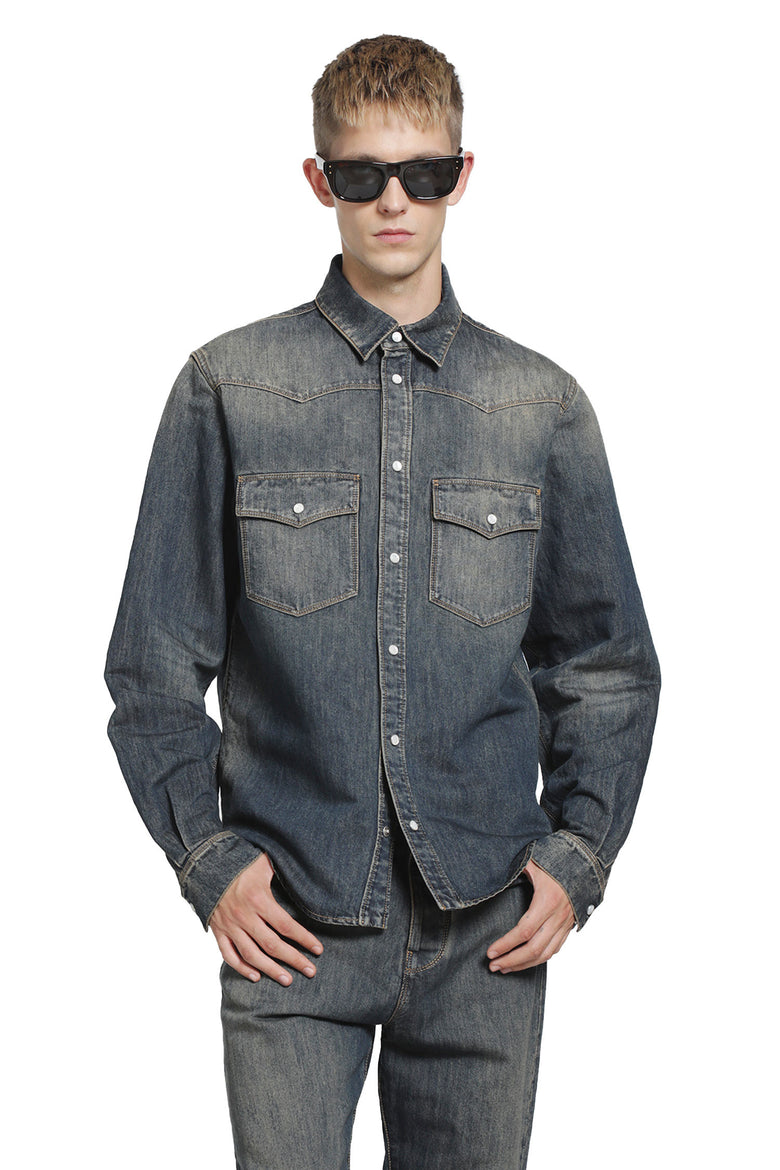 FENDI Washed Denim Shirt man