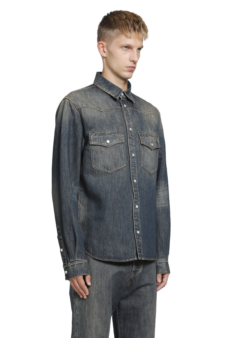 FENDI Washed Denim Shirt man