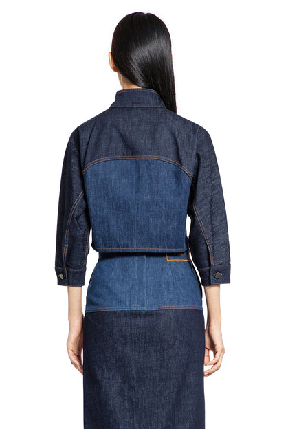 FENDI WOMAN BLUE JACKETS