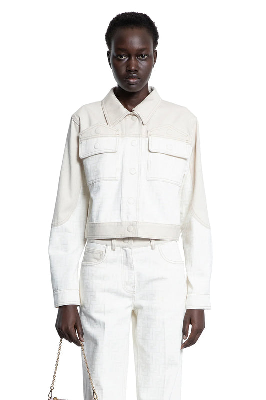 FENDI WOMAN OFF-WHITE JACKETS - Antonioli.eu