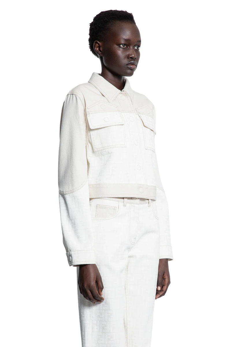 FENDI WOMAN OFF-WHITE JACKETS - Antonioli.eu