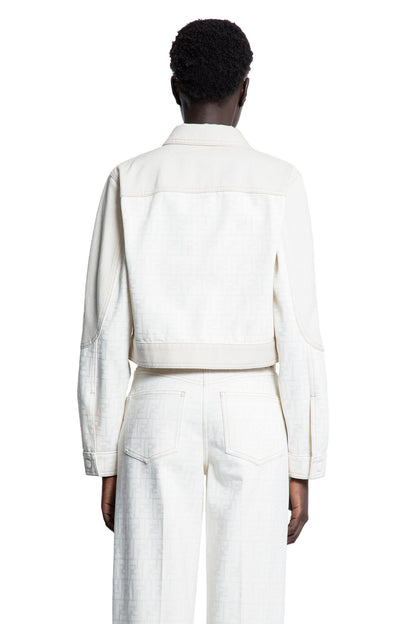 FENDI WOMAN OFF-WHITE JACKETS