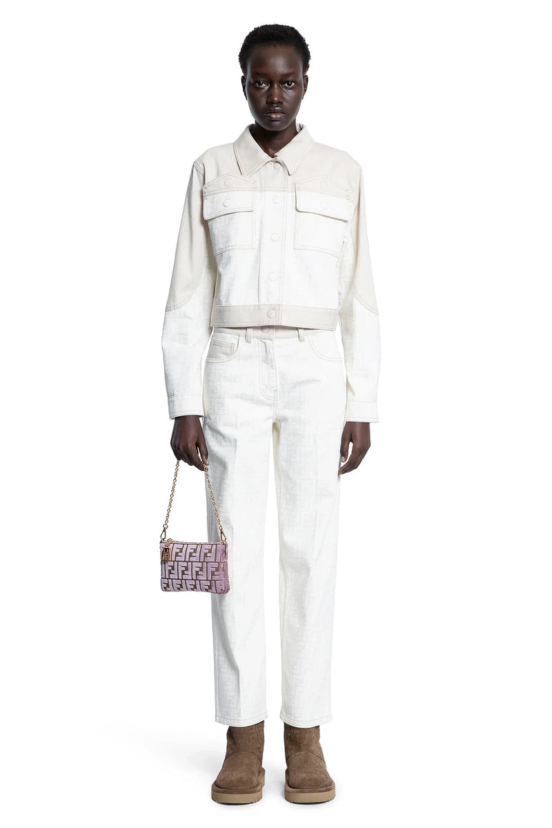 FENDI WOMAN OFF-WHITE JACKETS - Antonioli.eu