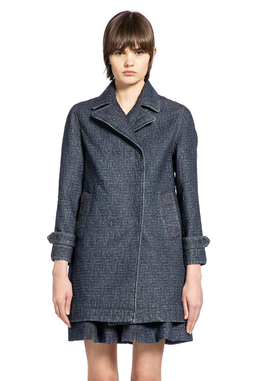 FENDI Quilted FF Denim Jacket woman