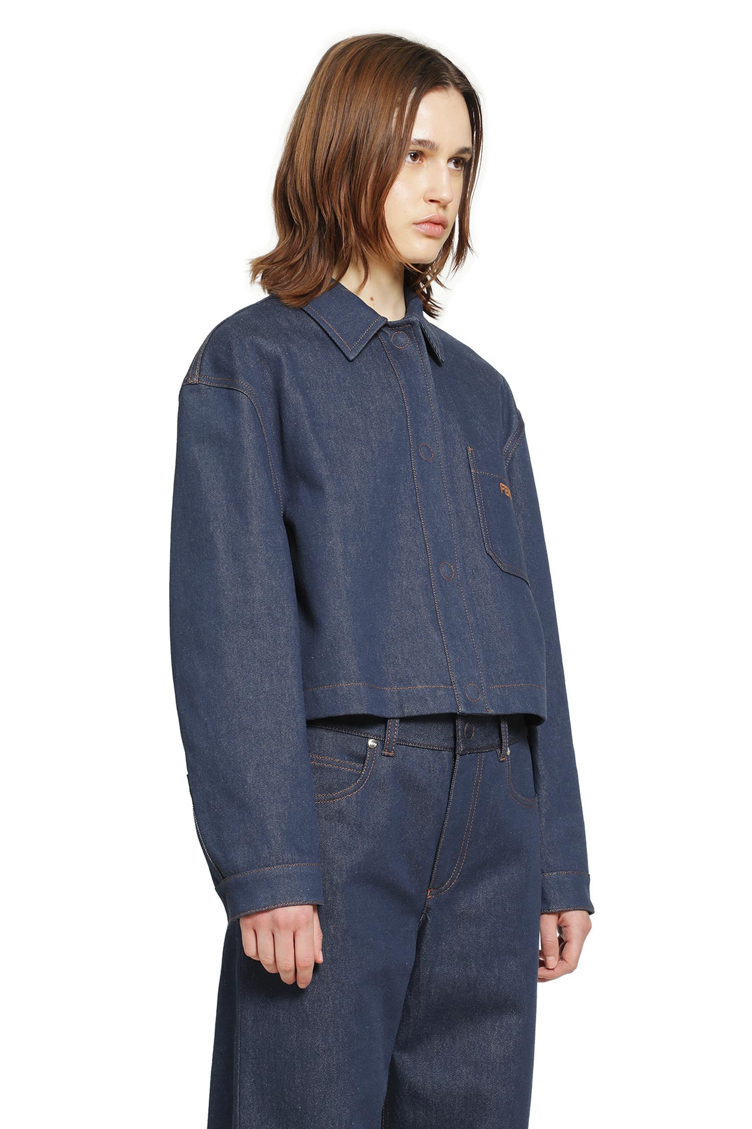 FENDI Cropped Denim Jacket woman