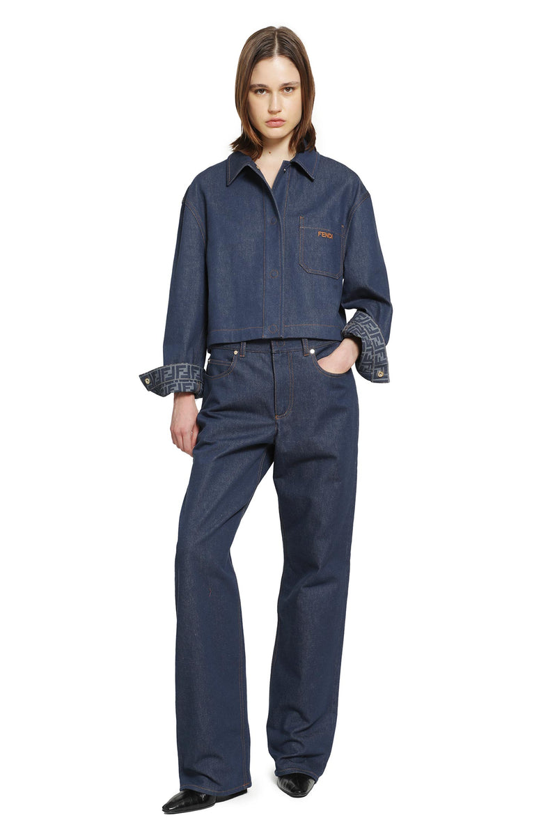 FENDI Cropped Denim Jacket woman
