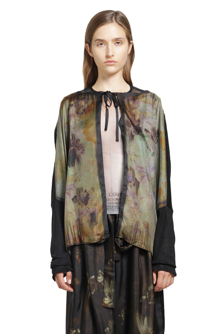 
              IA LONDON Wild Lily Silk Linen Cardigan woman
            