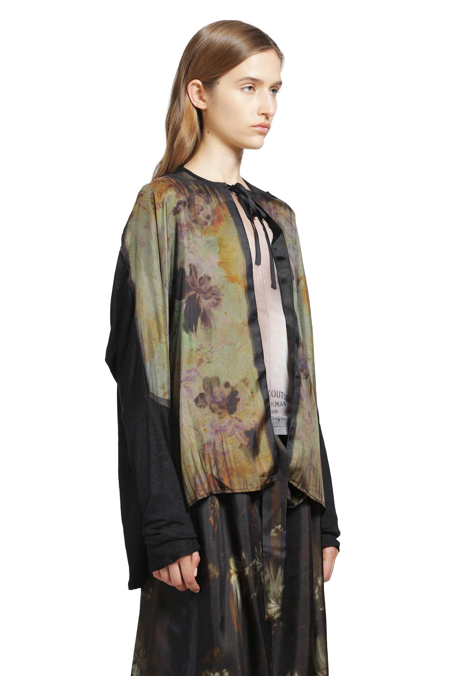 Wild Lily Silk Linen Cardigan