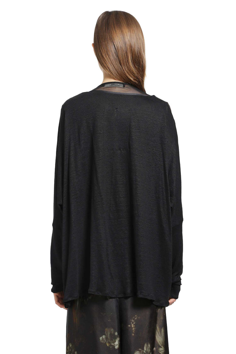 IA LONDON Wild Lily Silk Linen Cardigan woman