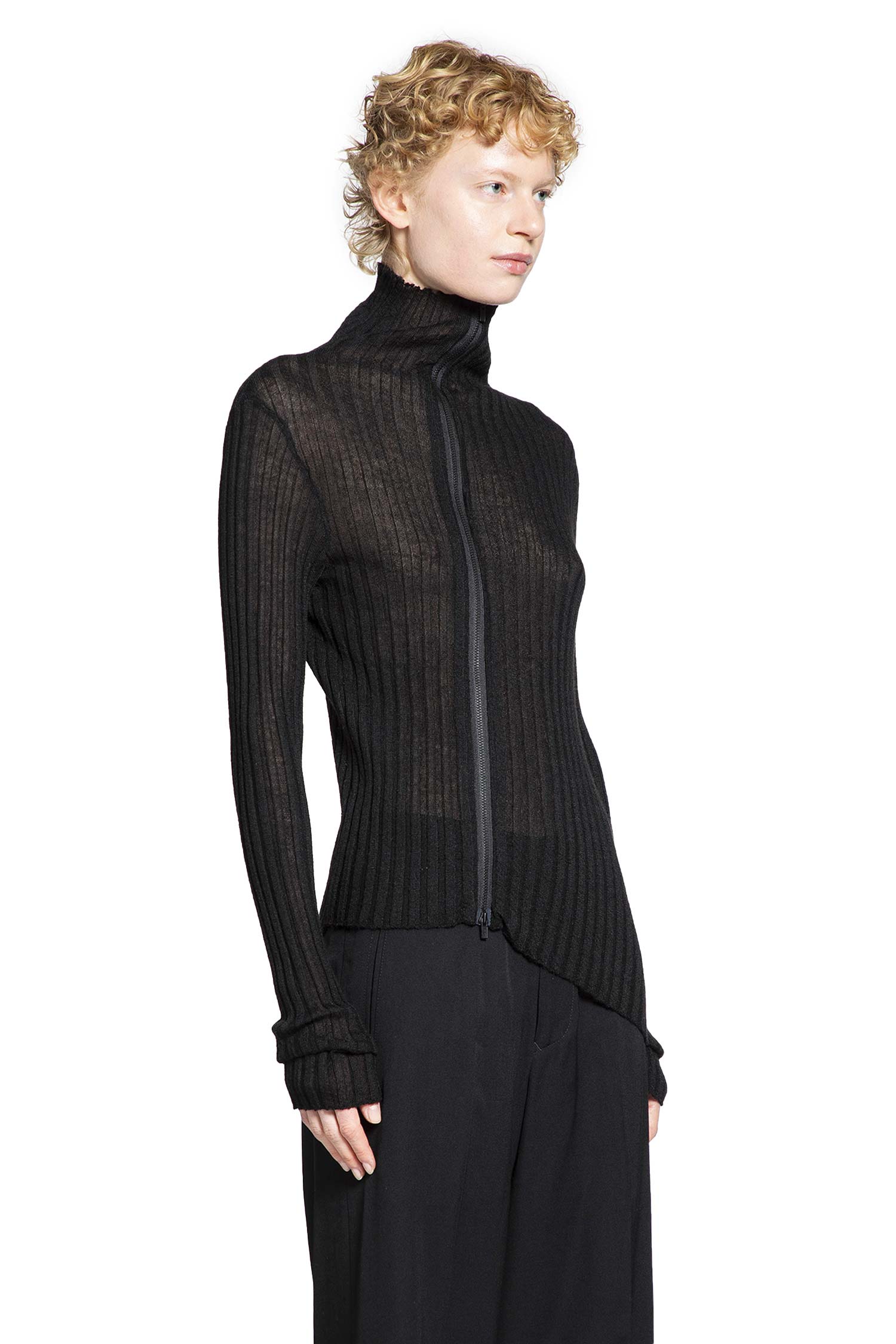 YOHJI YAMAMOTO WOMAN BLACK KNITWEAR