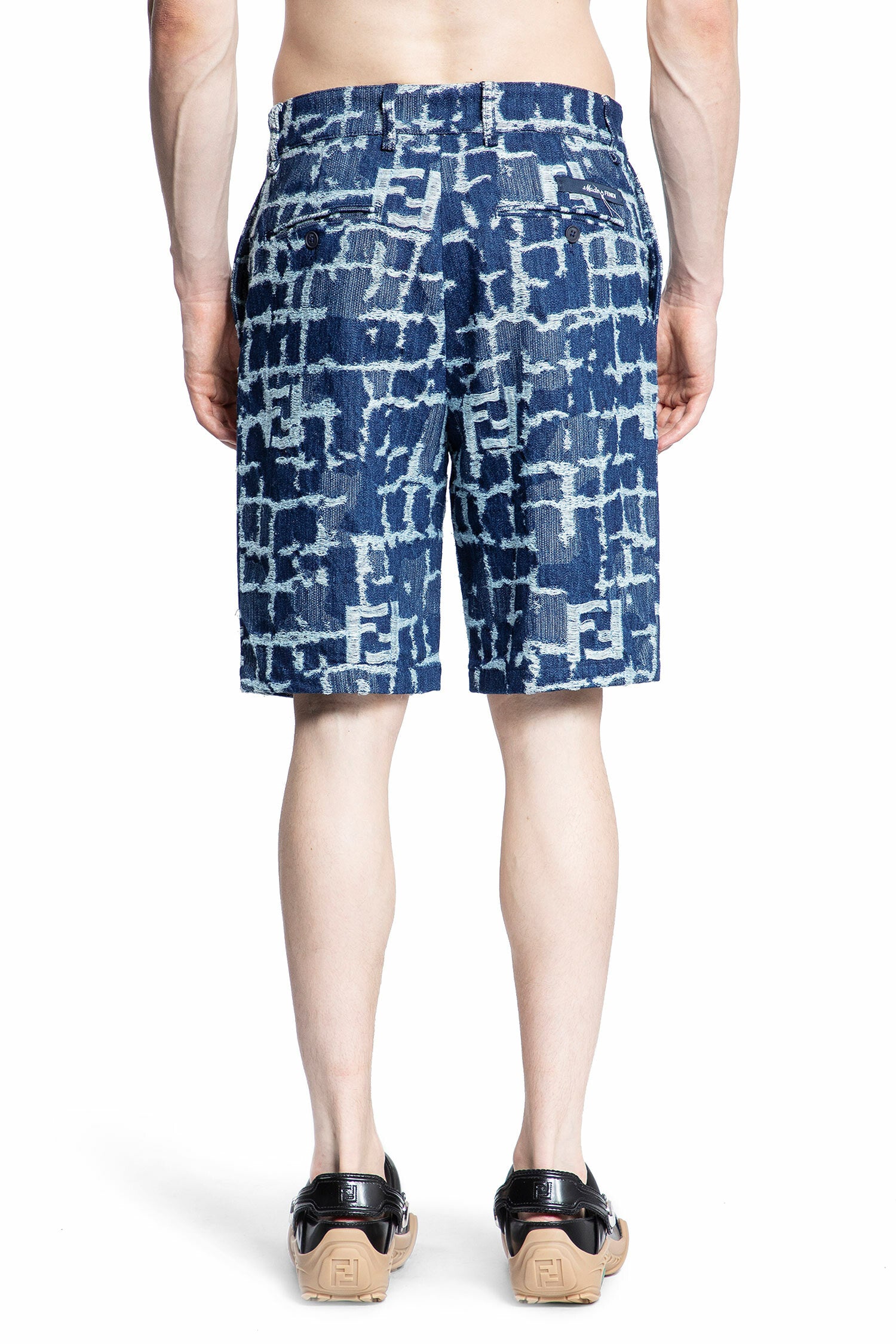 FENDI MAN BLUE SHORTS & SKIRTS