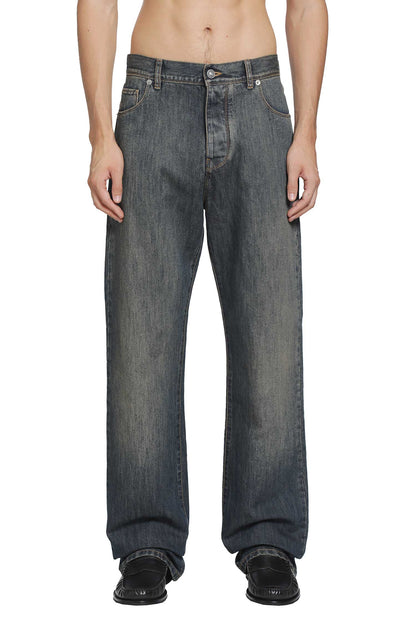 Washed Denim Long Jeans