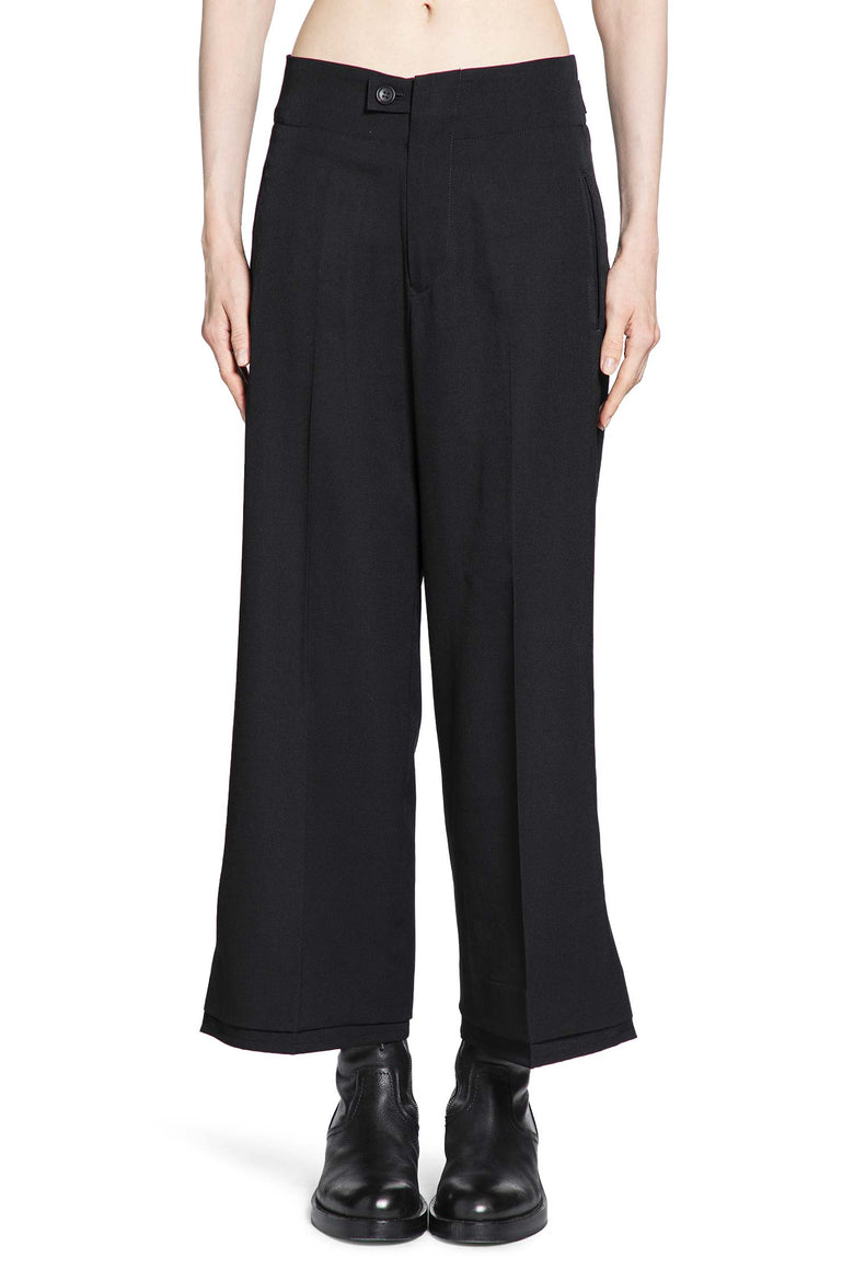 YOHJI YAMAMOTO WOMAN BLACK TROUSERS