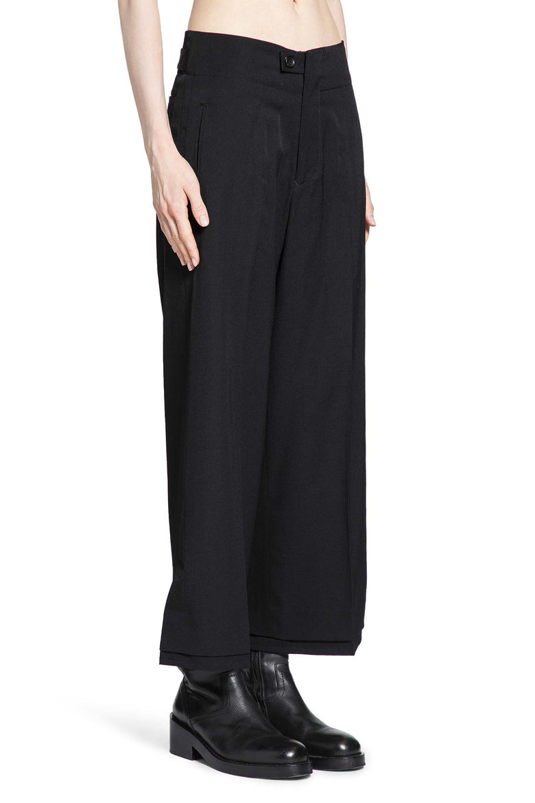 YOHJI YAMAMOTO WOMAN BLACK TROUSERS