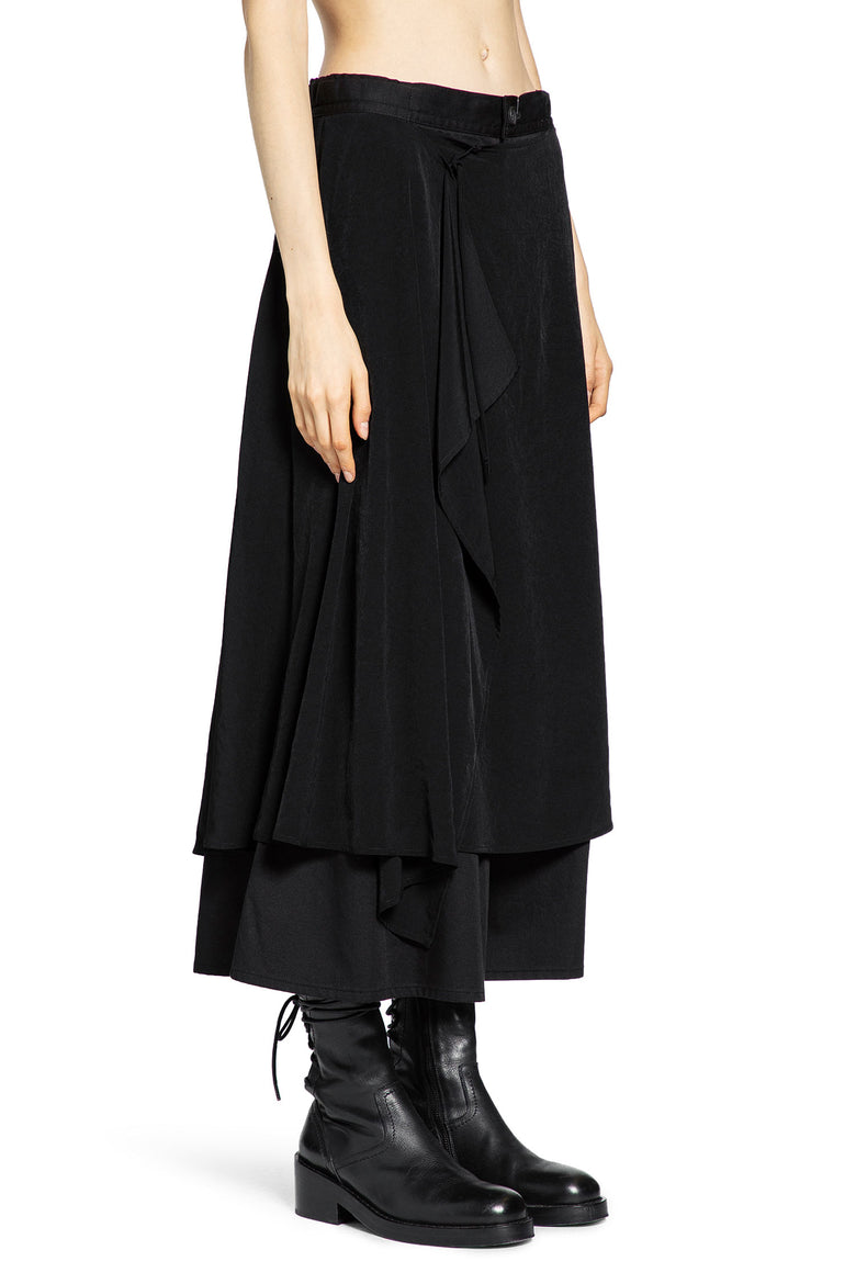 YOHJI YAMAMOTO WOMAN BLACK TROUSERS