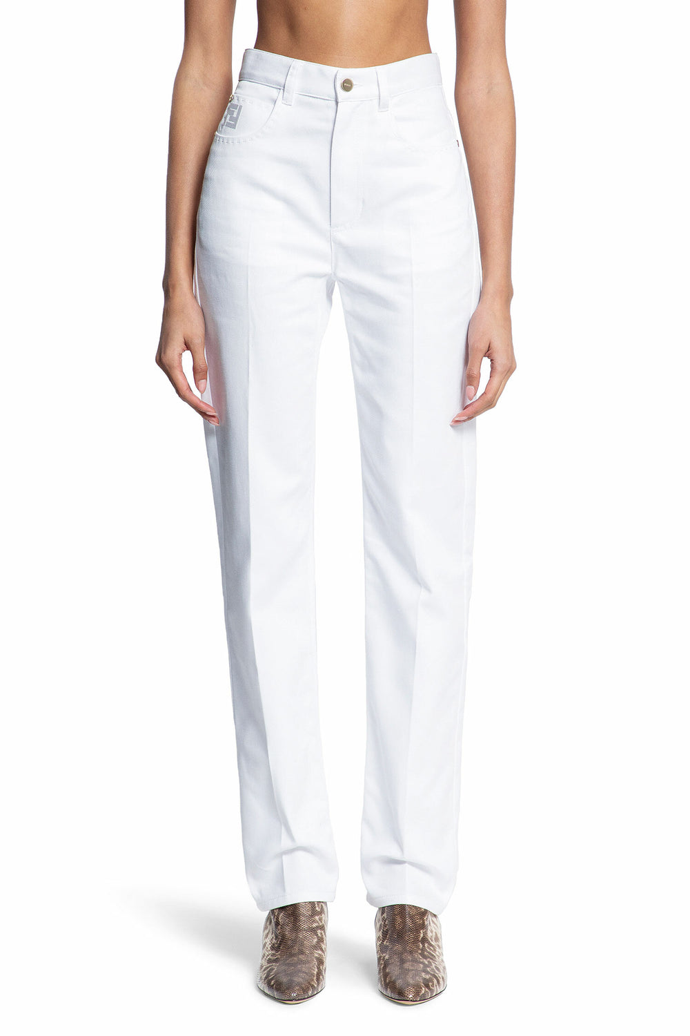 FENDI WOMAN BLUE TROUSERS