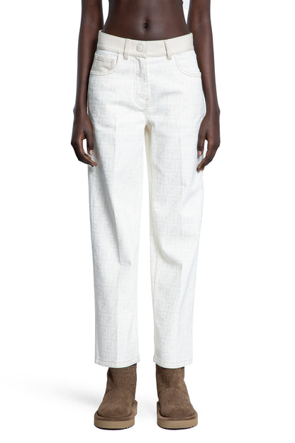 FENDI WOMAN OFF-WHITE JEANS