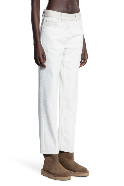 FENDI WOMAN OFF-WHITE JEANS